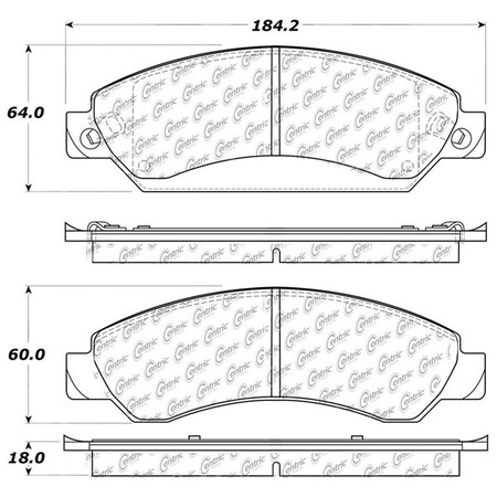 Centric Parts Centric 306.10920 Centric Fleet Performance Disc Brake Pad Sets 306.10920